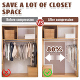 Moonval Hanging Vacuum Storage Bags, 5-Pack Space-Saver Garment Bags for Coats and Clothes