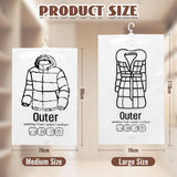 Moonval Hanging Vacuum Storage Bags, 5-Pack Space-Saver Garment Bags for Coats and Clothes
