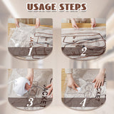 Moonval Hanging Vacuum Storage Bags, 5-Pack Space-Saver Garment Bags for Coats and Clothes
