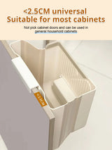 Moonval Foldable Hanging Trash Can, Leakproof Space-Saving Kitchen Waste Bin with Hanging Hook
