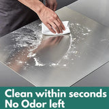 Moonval Stainless Steel Chopping Board, Double-Sided Countertop Cutting Board for Kitchen Food Prep