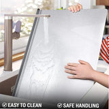 Moonval Stainless Steel Chopping Board, Double-Sided Countertop Cutting Board for Kitchen Food Prep