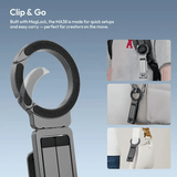 Moonval Magnetic Mini Tripod, 5-in-1 MagSafe Phone Stand with Foldable Hook & Arca Base