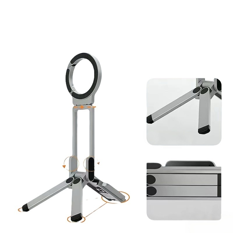 Moonval Magnetic Mini Tripod, 5-in-1 MagSafe Phone Stand with Foldable Hook & Arca Base