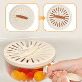 Moonval Multipurpose Draining Basket with Lid, Wash & Drain Colander for Fruits & Vegetables