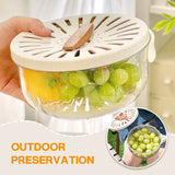 Moonval Multipurpose Draining Basket with Lid, Wash & Drain Colander for Fruits & Vegetables