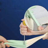 Moonval Reusable Non-Slip Cleaning Gloves, Waterproof Latex Dishwashing Kitchen Gloves