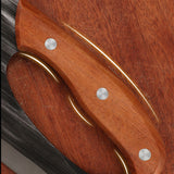 Moonval Stainless Steel Kitchen Cleaver, Ergonomic Rocking Knife with Finger Grip