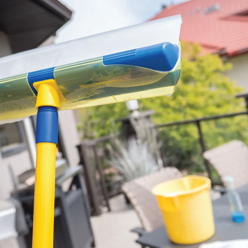 Moonval Window Squeegee Set, 5-Piece Streak-Free Glass Cleaner with Extendable Handle
