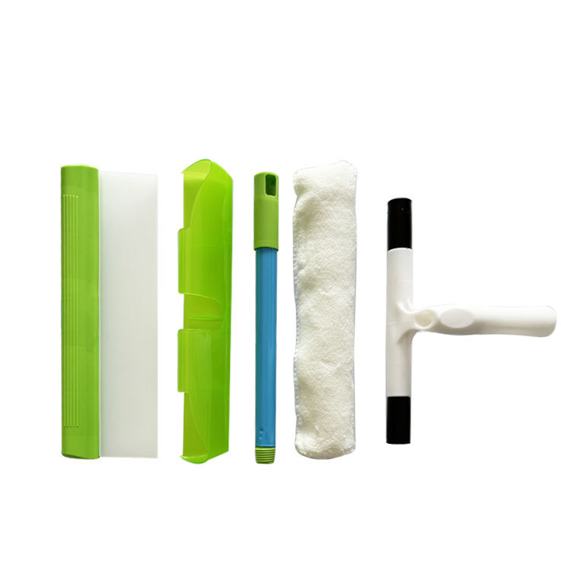 Moonval Window Squeegee Set, 5-Piece Streak-Free Glass Cleaner with Extendable Handle