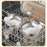 Moonval Stainless Steel Spoon Rest, U-Shaped Utensil Holder with Drip Tray