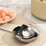 Moonval Stainless Steel Spoon Rest, U-Shaped Utensil Holder with Drip Tray