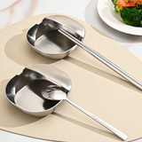 Moonval Stainless Steel Spoon Rest, U-Shaped Utensil Holder with Drip Tray