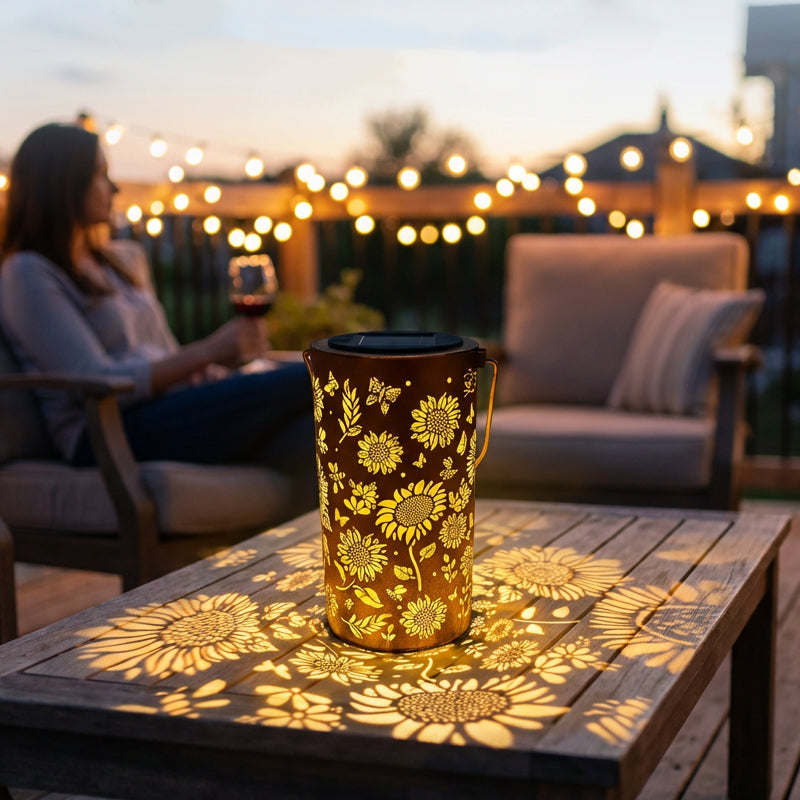 Moonval Solar Sunflower Garden Light, Waterproof LED Outdoor Decorative Landscape Light