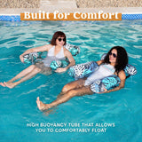 Moonval Inflatable Pool Lounger, Floating Water Recliner for Comfortable Pool & Lake Relaxation