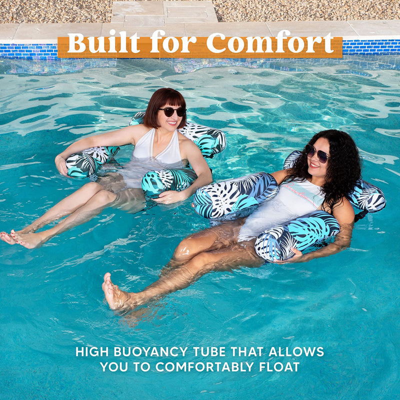 Moonval Inflatable Pool Lounger, Floating Water Recliner for Comfortable Pool & Lake Relaxation