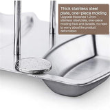 Moonval Stainless Steel Pot Lid Holder, Countertop Spoon Rest with Drip Tray