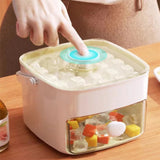 Moonval 2-Layer Ice Cube Tray, Stackable Ice Maker with Storage Bin & Scoop