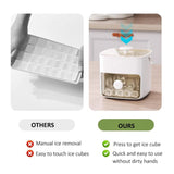 Moonval 2-Layer Ice Cube Tray, Stackable Ice Maker with Storage Bin & Scoop