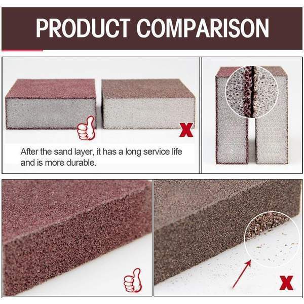 Moonval Emery Cleaning Sponge, Reusable Decontamination Sponge for Pots, Pans, Sinks & Kitchen Surfaces