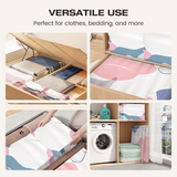 Moonval No-Pump Vacuum Storage Bags, Space-Saving Compression Bags for Clothes, Bedding & Travel