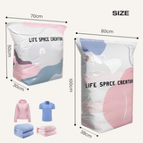 Moonval No-Pump Vacuum Storage Bags, Space-Saving Compression Bags for Clothes, Bedding & Travel