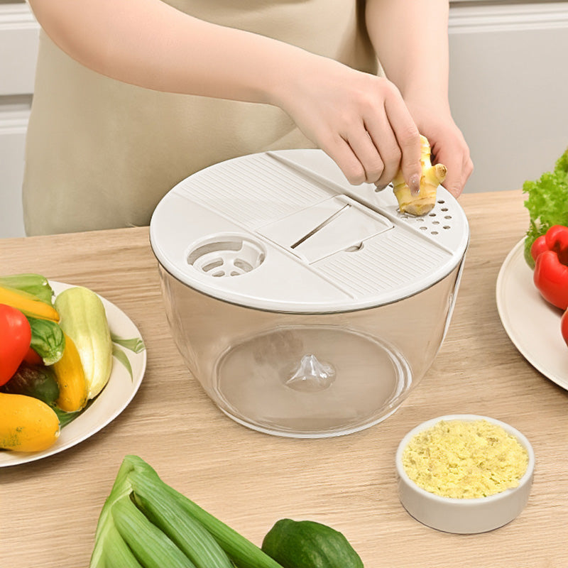 Moonval 9-in-1 Salad Spinner Set, Large-Capacity Vegetable Washer, Dryer & Food Slicer