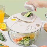 Moonval 9-in-1 Salad Spinner Set, Large-Capacity Vegetable Washer, Dryer & Food Slicer