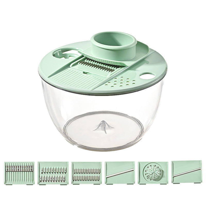 Moonval 9-in-1 Salad Spinner Set, Large-Capacity Vegetable Washer, Dryer & Food Slicer