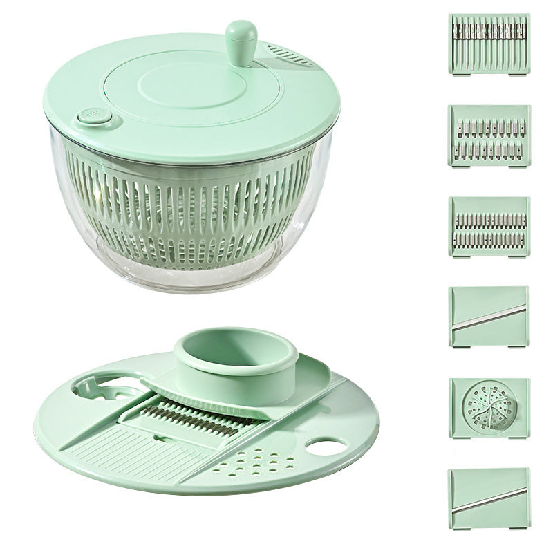 Moonval 9-in-1 Salad Spinner Set, Large-Capacity Vegetable Washer, Dryer & Food Slicer