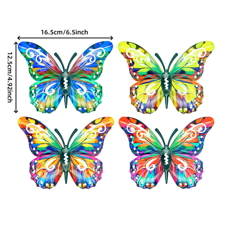 Moonval Metal Butterfly Wall Decor, Colorful Outdoor Garden Art