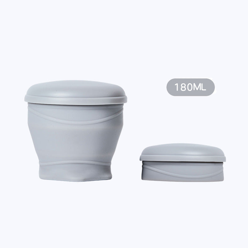 Moonval Collapsible Silicone Travel Cup, Foldable Leakproof Drinking Cup with Lid for Travel & Camping