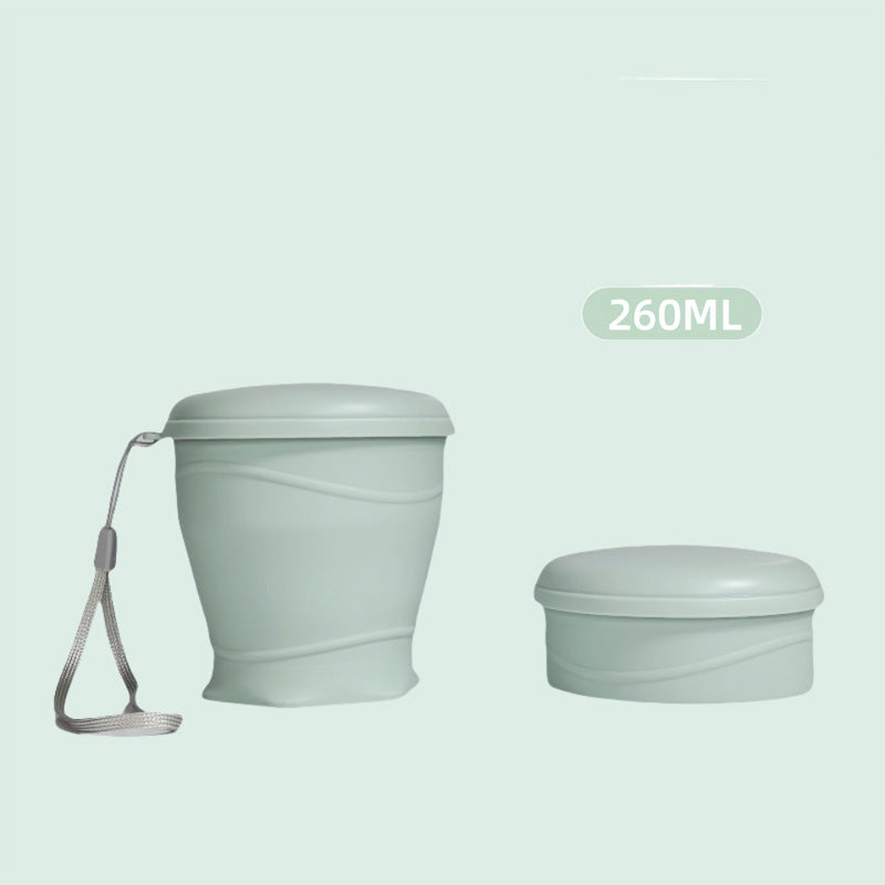 Moonval Collapsible Silicone Travel Cup, Foldable Leakproof Drinking Cup with Lid for Travel & Camping