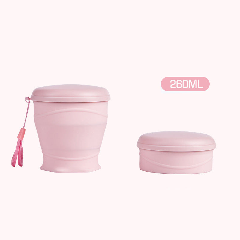 Moonval Collapsible Silicone Travel Cup, Foldable Leakproof Drinking Cup with Lid for Travel & Camping