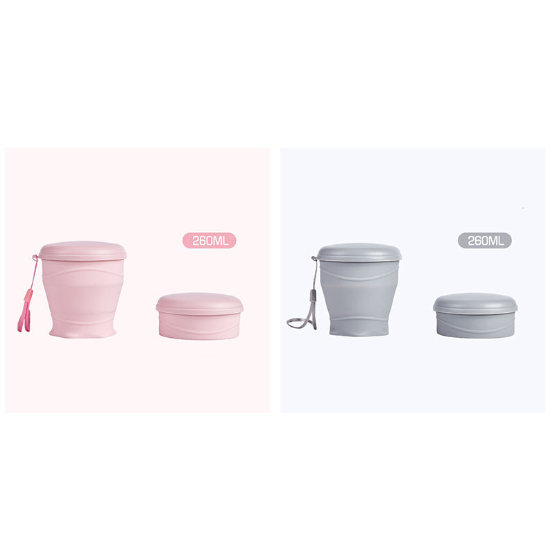 Moonval Collapsible Silicone Travel Cup, Foldable Leakproof Drinking Cup with Lid for Travel & Camping