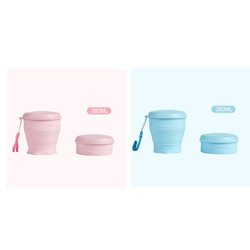 Moonval Collapsible Silicone Travel Cup, Foldable Leakproof Drinking Cup with Lid for Travel & Camping