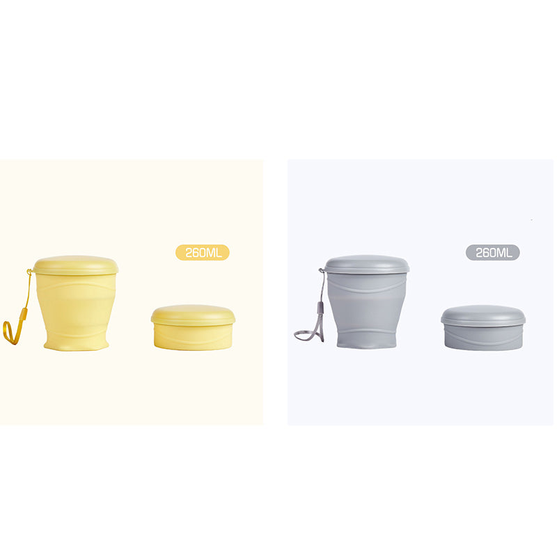 Moonval Collapsible Silicone Travel Cup, Foldable Leakproof Drinking Cup with Lid for Travel & Camping