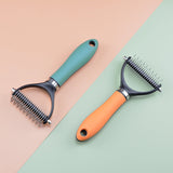 Moonval Pet Hair Remover Comb, Double-Sided Grooming & Deshedding Comb for Dogs & Cats
