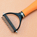 Moonval Pet Hair Remover Comb, Double-Sided Grooming & Deshedding Comb for Dogs & Cats