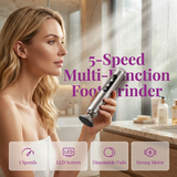 Moonval Electric Foot File, 5-Speed Rechargeable Callus Remover for Smooth Foot Care