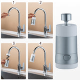 Moonval 2-in-1 Extendable Faucet Extender, Adjustable Swivel Tap Sprayer for Kitchen & Bathroom