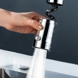 Moonval 2-in-1 Extendable Faucet Extender, Adjustable Swivel Tap Sprayer for Kitchen & Bathroom