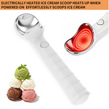 Moonval Electric Heated Ice Cream Scoop, Self-Warming Non-Stick Spoon for Smooth Scooping