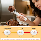 Moonval Electric Heated Ice Cream Scoop, Self-Warming Non-Stick Spoon for Smooth Scooping