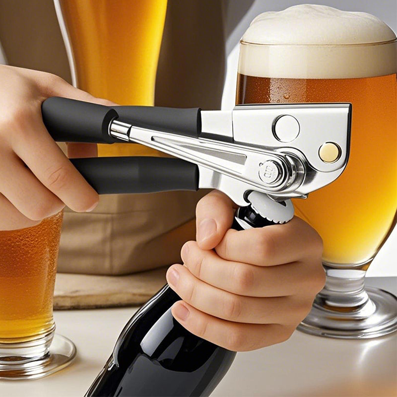 Moonval Ergonomic Can Opener, Manual Stainless Steel Can Opener with 360° Rotating Handle