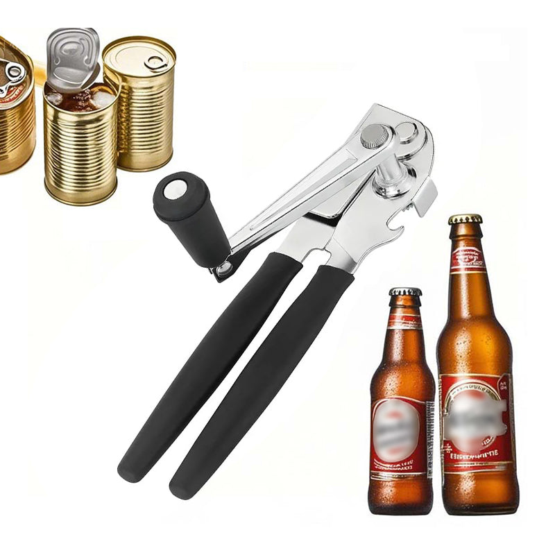 Moonval Ergonomic Can Opener, Manual Stainless Steel Can Opener with 360° Rotating Handle