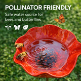 Moonval Metal Flower Planter, Handmade Decorative Bird & Floral Plant Holder for Garden & Patio