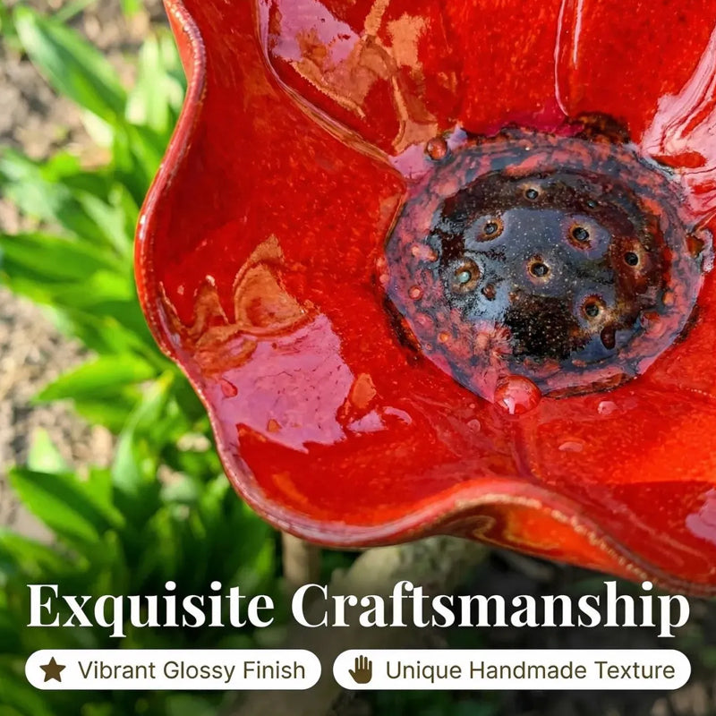 Moonval Metal Flower Planter, Handmade Decorative Bird & Floral Plant Holder for Garden & Patio