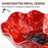 Moonval Metal Flower Planter, Handmade Decorative Bird & Floral Plant Holder for Garden & Patio