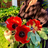 Moonval Metal Flower Planter, Handmade Decorative Bird & Floral Plant Holder for Garden & Patio